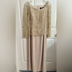 Mother of the Bride dress wedding party  Beige Size 14 GUC